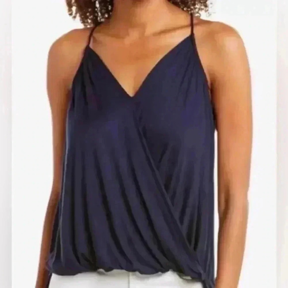 Bailey 44 Aviary Surplice Strappy Navy Blue Tank Top Size Small - Picture 2 of 7